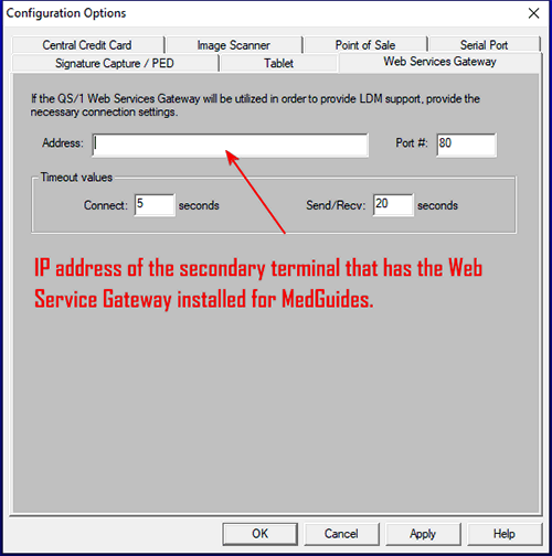MedGuide Configuration Options Screenshot