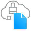 Icon of a secure cloud document
