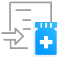 Icon of a doc and Rx bottle