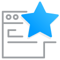 Icon of a star on a browser